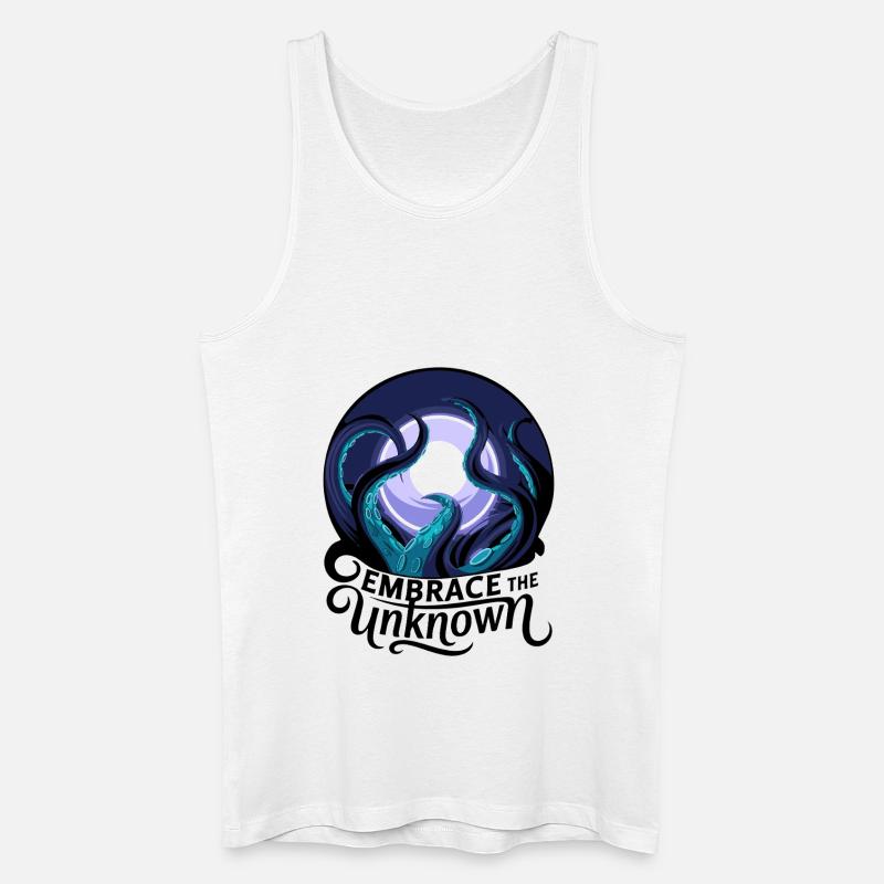 UMARME DAS UNBEKANNTE - Männer Bio Tank Top - Weiß