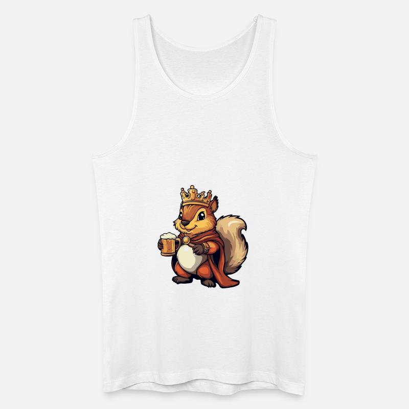 Eichhörnchen Bier Lustig - Männer Bio Tank Top - Weiß