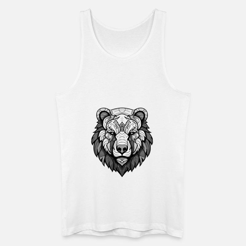 Eisbär Kopf Polar bär - Männer Bio Tank Top - Weiß