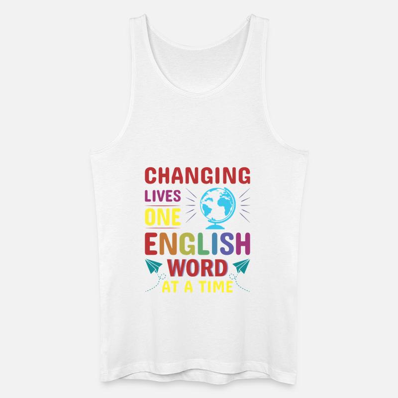 ESL-Lehrer ESL Unterricht - Männer Bio Tank Top - Weiß