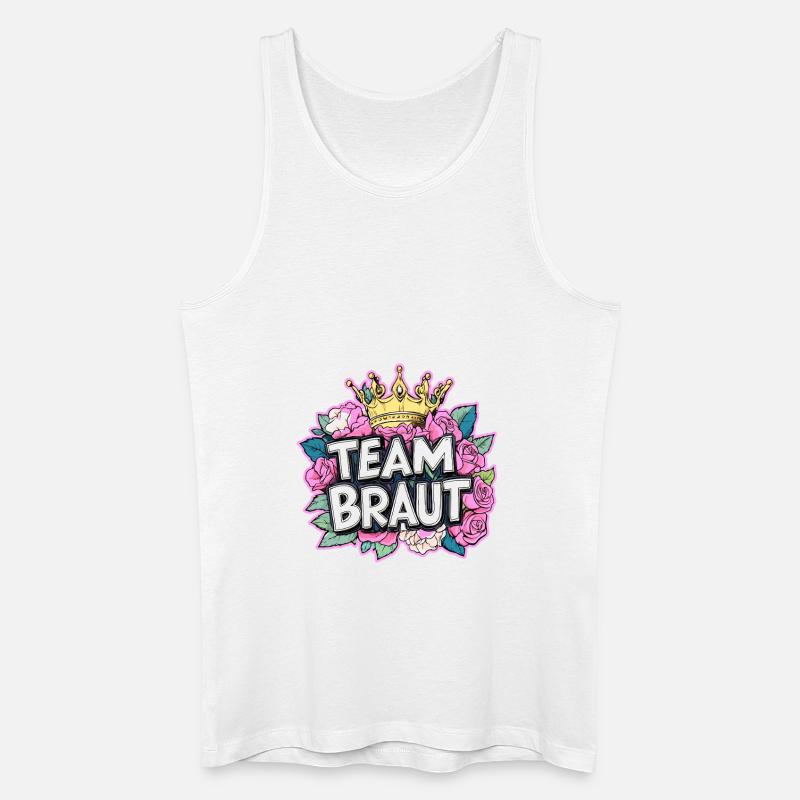 Team Braut Krone - Männer Bio Tank Top - Weiß