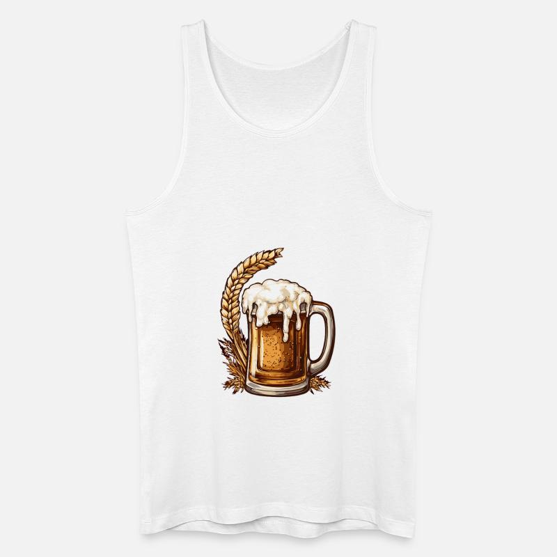Bier Glas - Männer Bio Tank Top - Weiß
