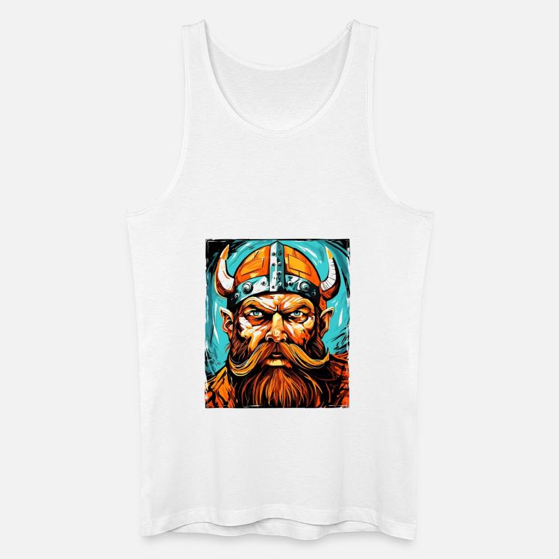 Wikinger Krieger Valhalla Odin - Männer Bio Tank Top - Weiß