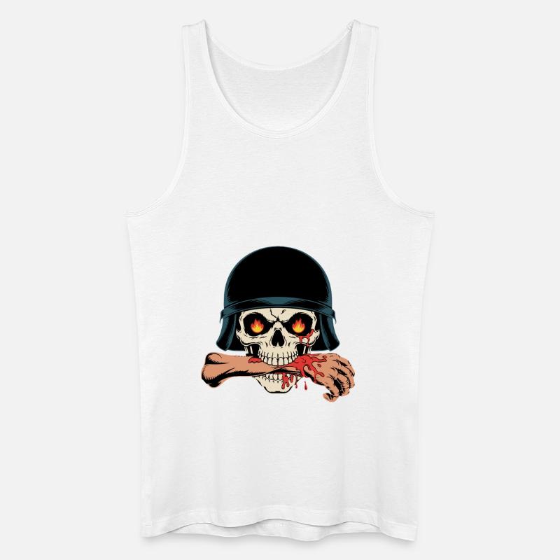 SCHÄDEL - Männer Bio Tank Top - Weiß