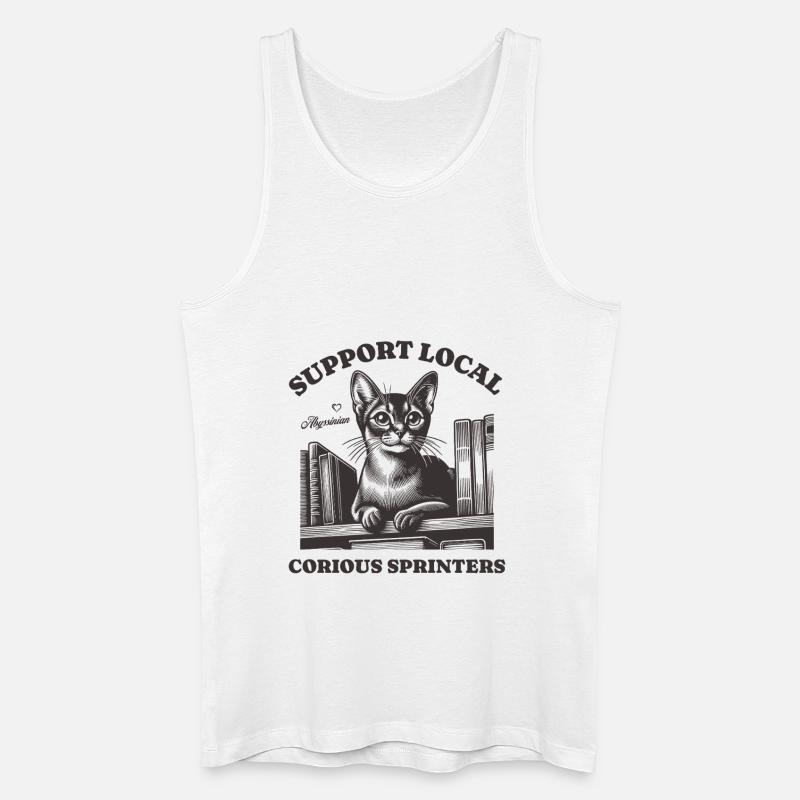 Katze Support Local Abyssinian - Männer Bio Tank Top - Weiß