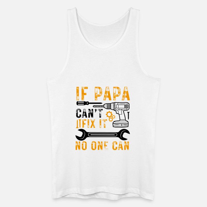 Handwerker Papa Spruch Werkzeug - Männer Bio Tank Top - Weiß