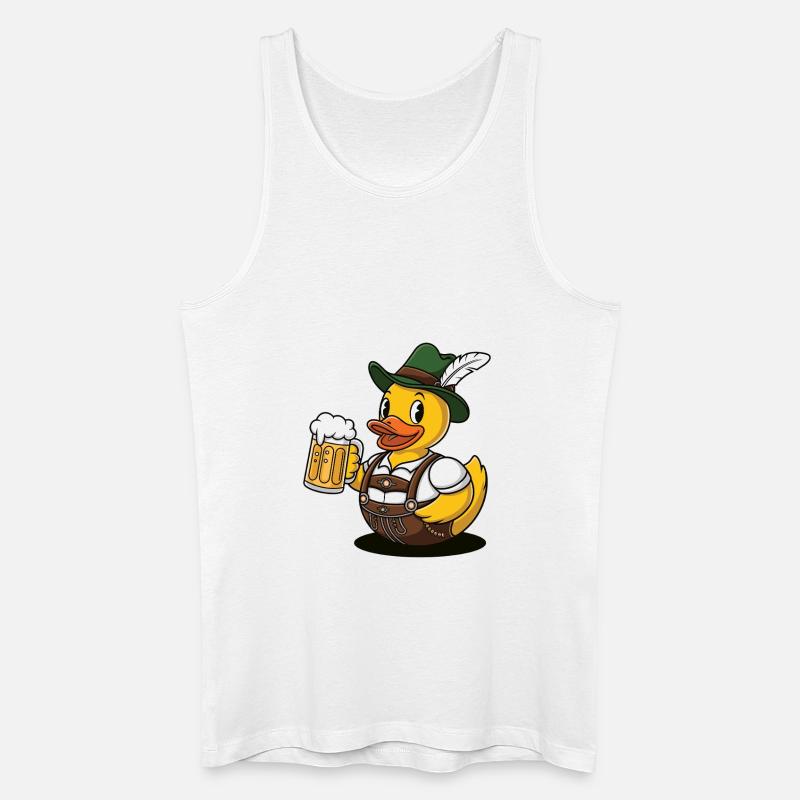 Gummiente Bayer mit Bier - Männer Bio Tank Top - Weiß