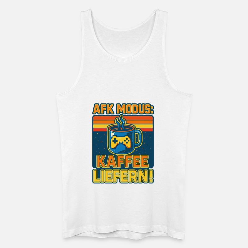 AFK-Modus: Kaffee liefern! - Männer Bio Tank Top - Weiß
