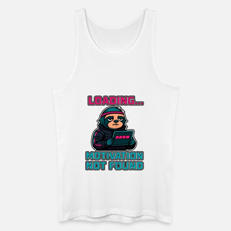 Loading... Motivation Not Found - Männer Bio Tank Top - Weiß