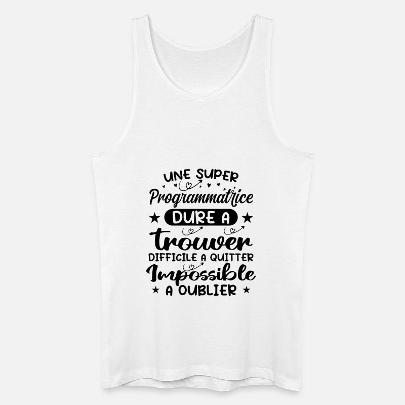 Une Super Programmatrice - Cadeau programmatrice - Débardeur bio Homme - blanc