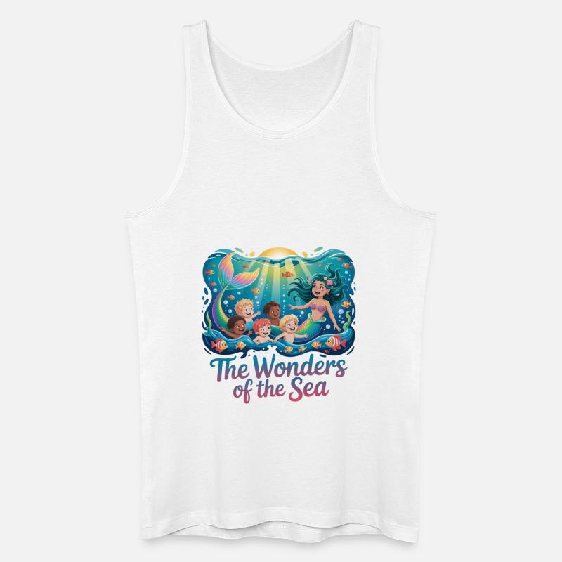 WUNDER DES MEERES - Männer Bio Tank Top - Weiß