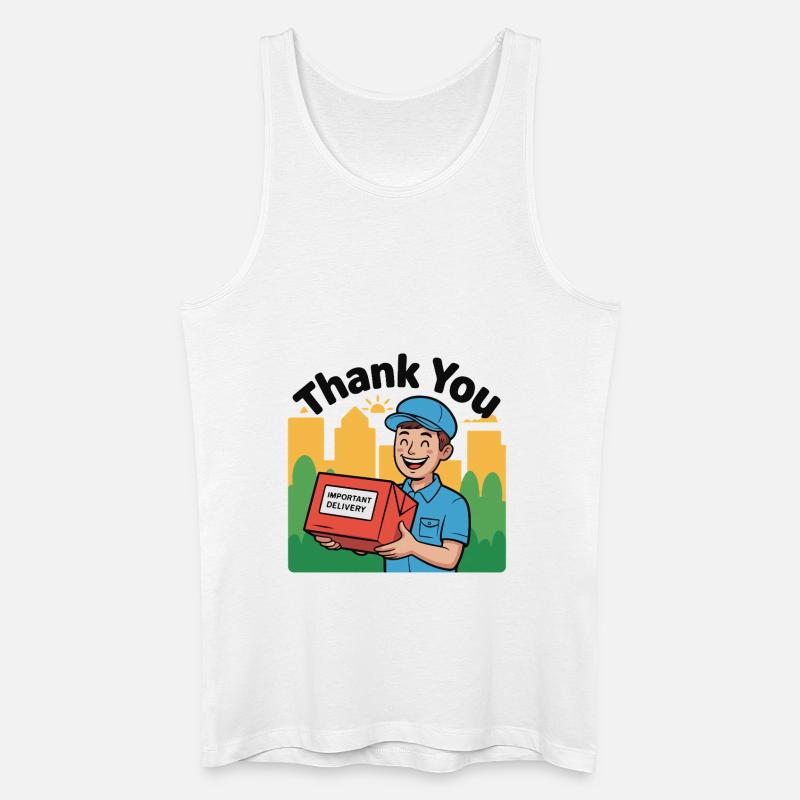 POSTBOTE - Männer Bio Tank Top - Weiß