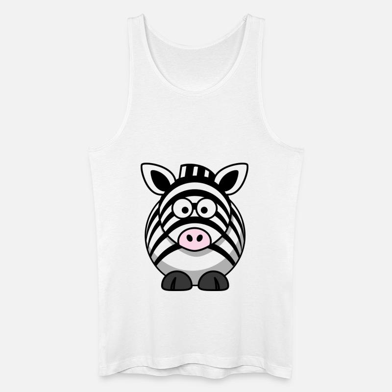 Zebra,Tier,Comic - Männer Bio Tank Top - Weiß
