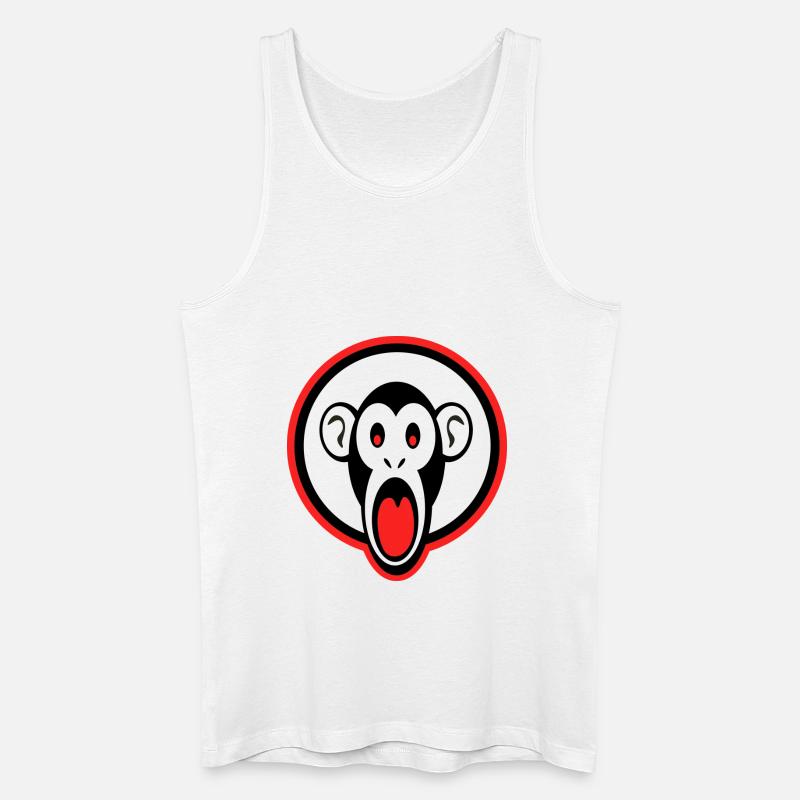 shocked monkey - Männer Bio Tank Top - Weiß