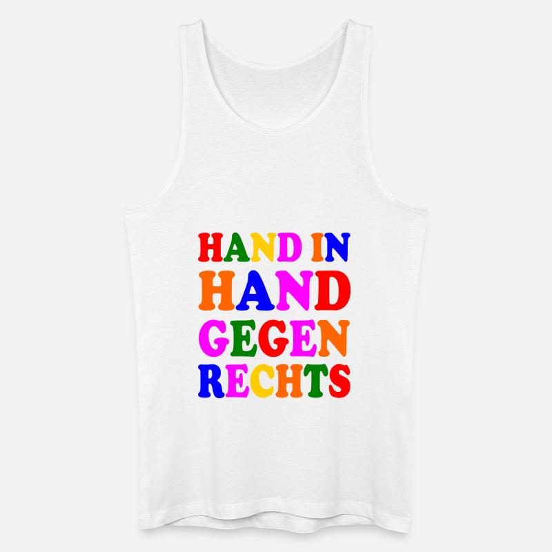 Gegen rechts - Männer Bio Tank Top - Weiß