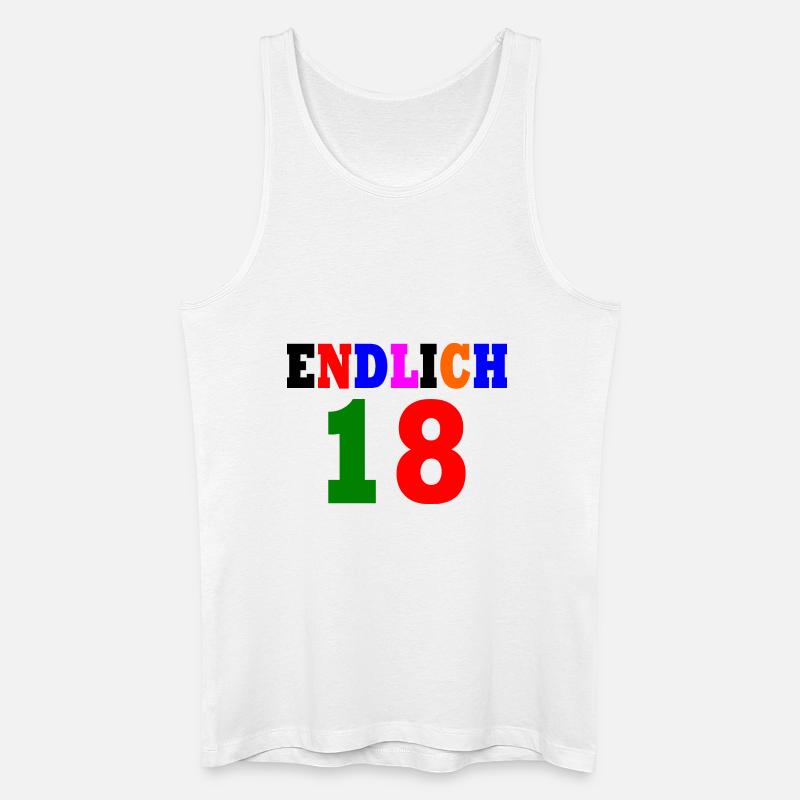 Endlich 18 - Männer Bio Tank Top - Weiß