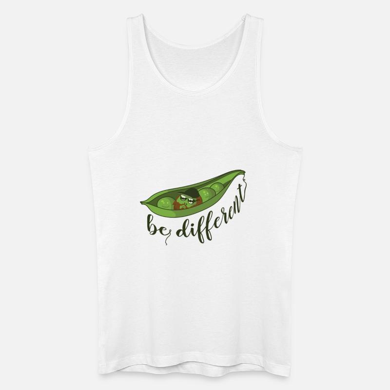 Erbse Hipster different 2 - Männer Bio Tank Top - Weiß