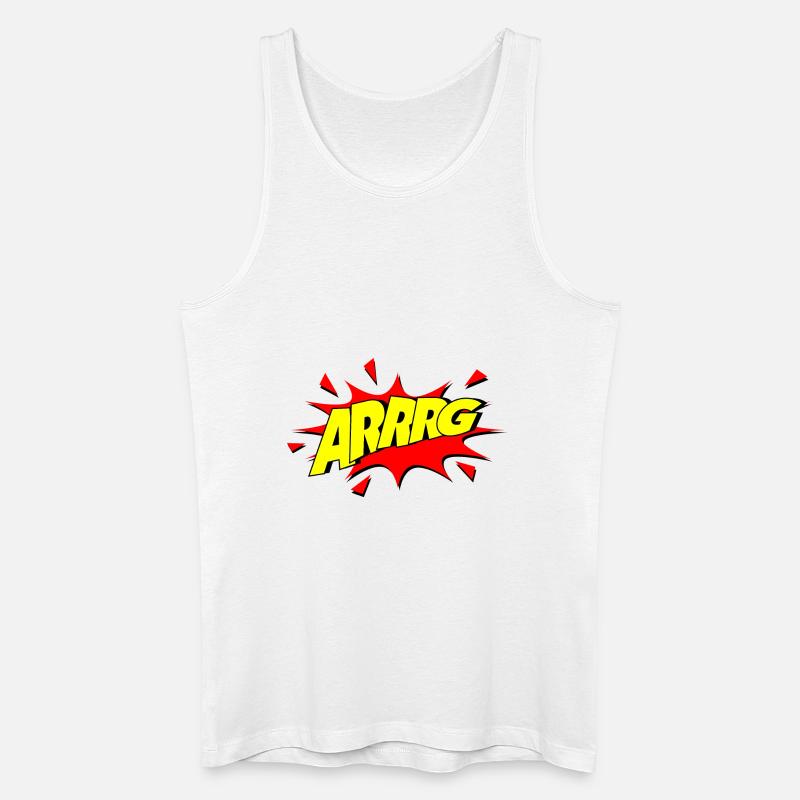 Arrg / wut / comic - Männer Bio Tank Top - Weiß