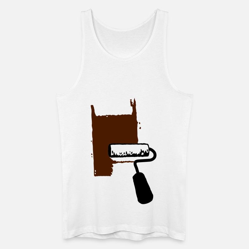 Farbroller - Männer Bio Tank Top - Weiß