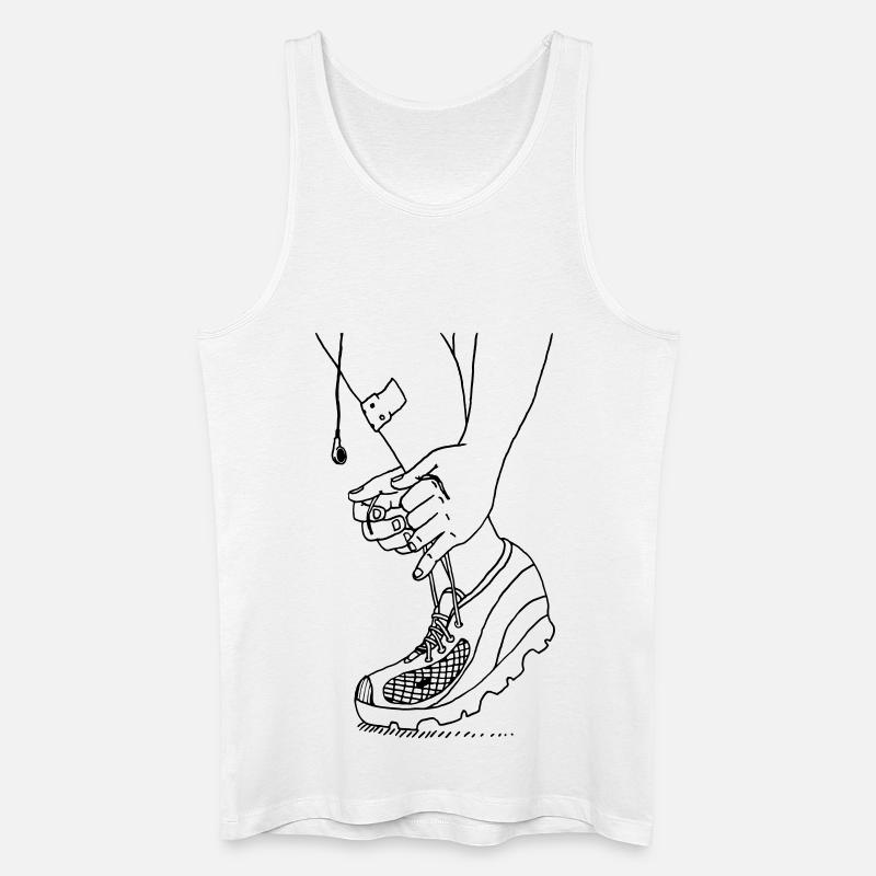 Time to run - Männer Bio Tank Top - Weiß