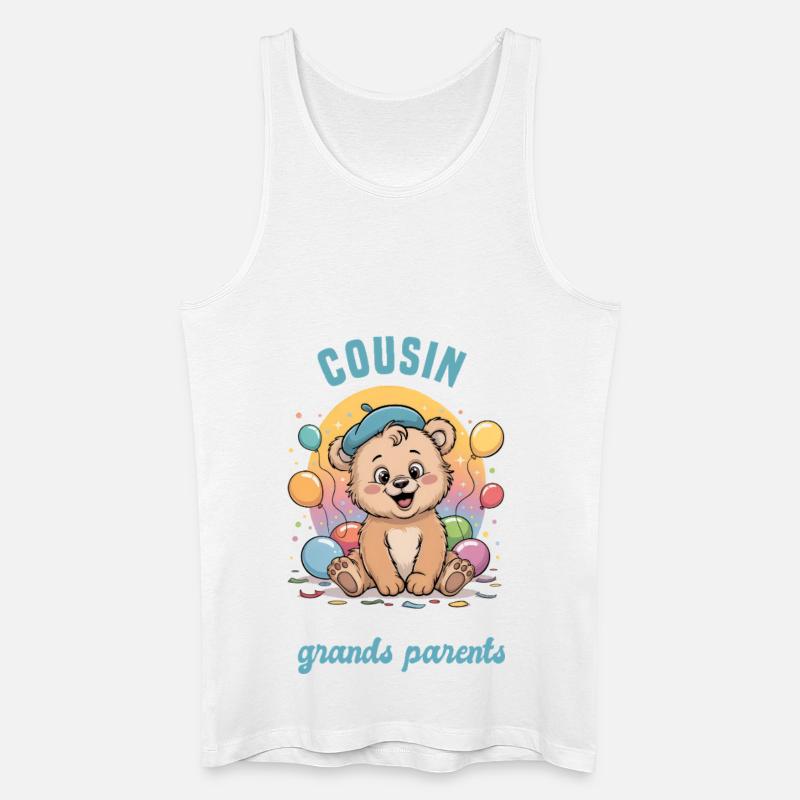 Schwangerschaftsankündigung Geschenk Cousin-Junge Onkel - Männer Bio Tank Top - Weiß