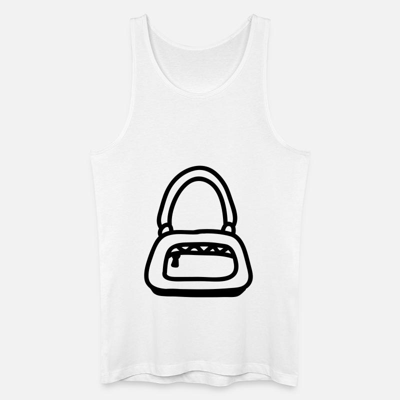Handtasche - line - Männer Bio Tank Top - Weiß