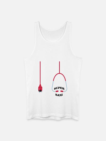 Super Sani - Männer Bio Tank Top - Weiß