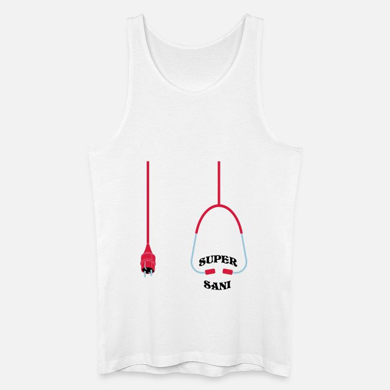 Super Sani - Männer Bio Tank Top - Weiß