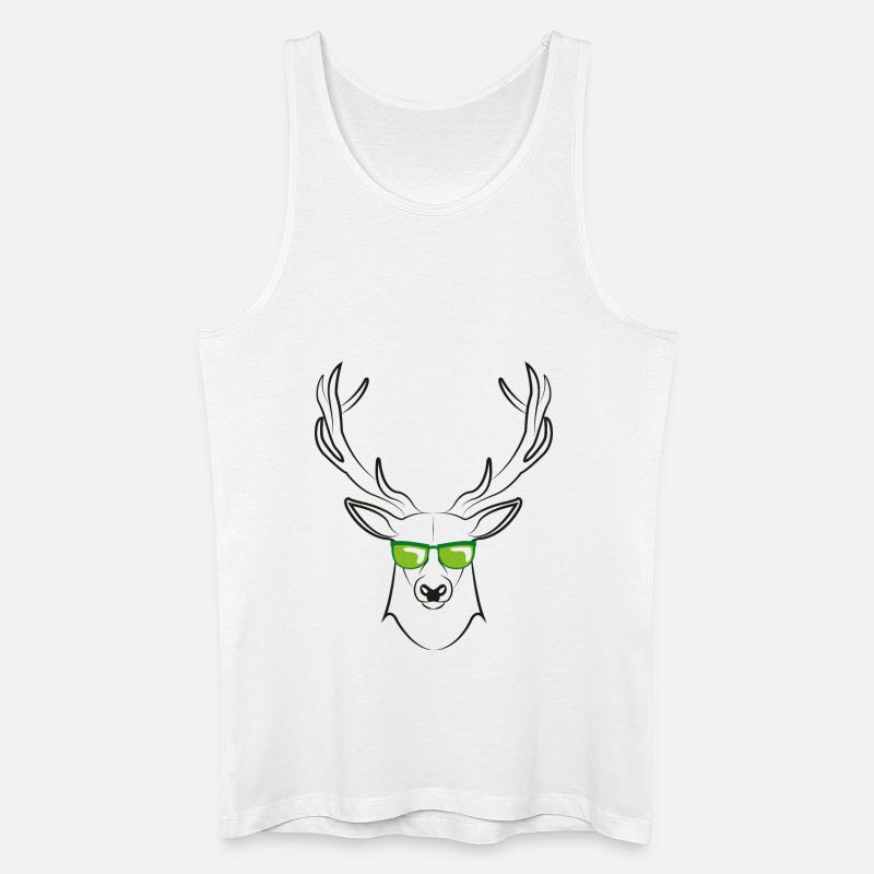 cool deer - Männer Bio Tank Top - Weiß