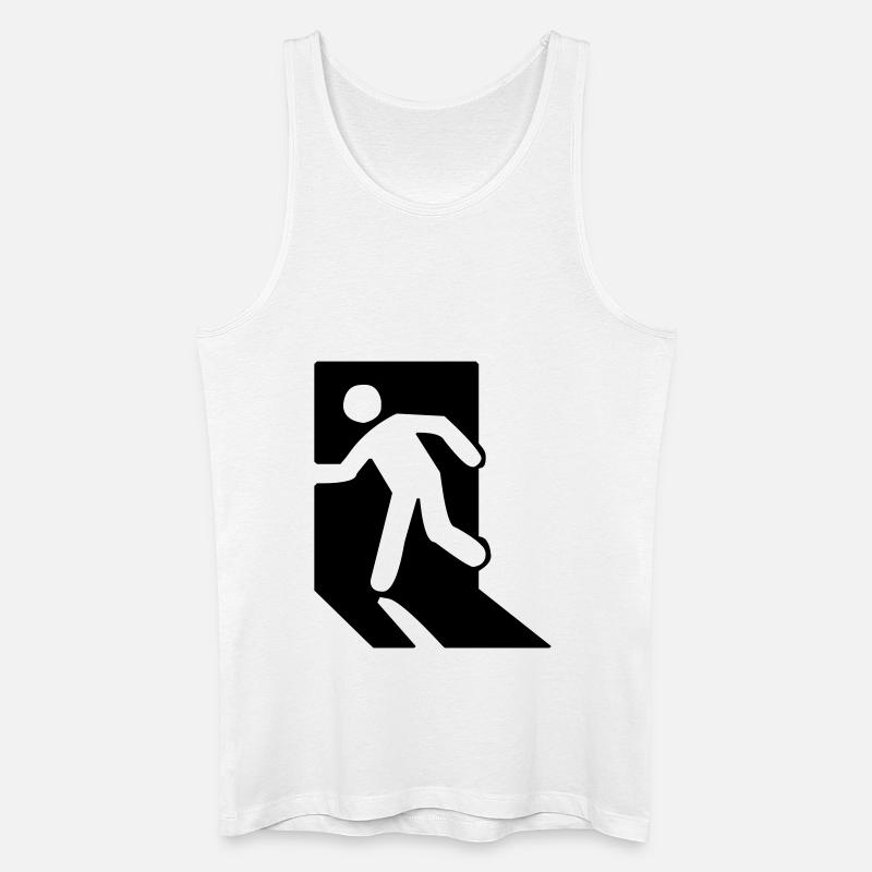 Exit (V) - Men’s Organic Tank Top - white