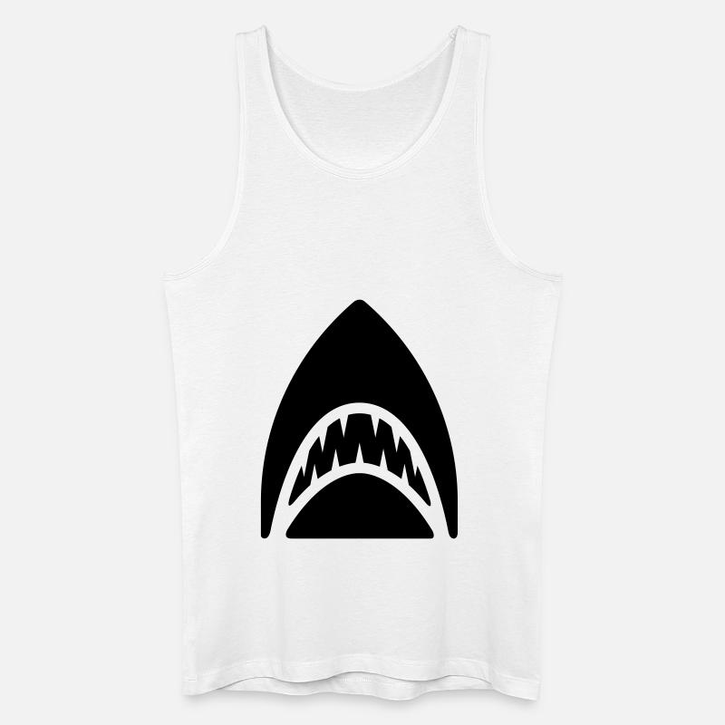 Hai - Männer Bio Tank Top - Weiß