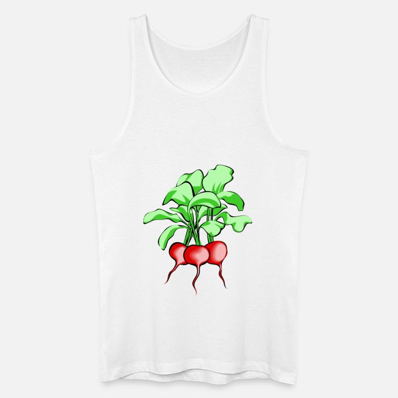 Radieschen. Geschenkidee - Männer Bio Tank Top - Weiß