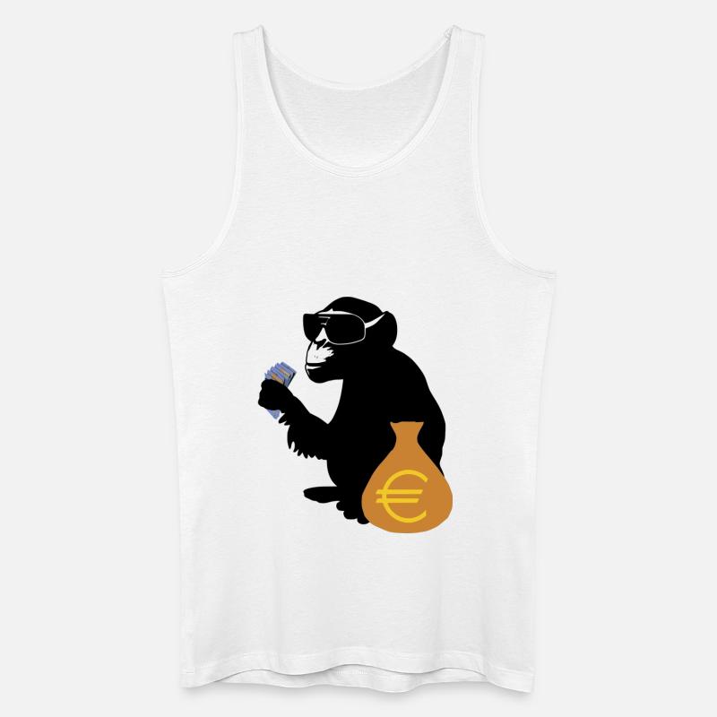 euro monkey - Männer Bio Tank Top - Weiß
