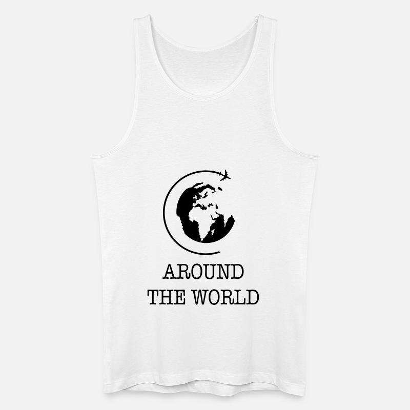 Weltreise - Männer Bio Tank Top - Weiß