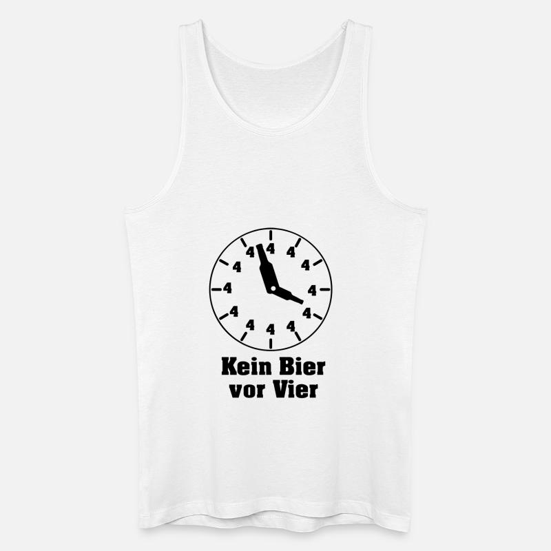 Kein Bier vor Vier - Männer Bio Tank Top - Weiß