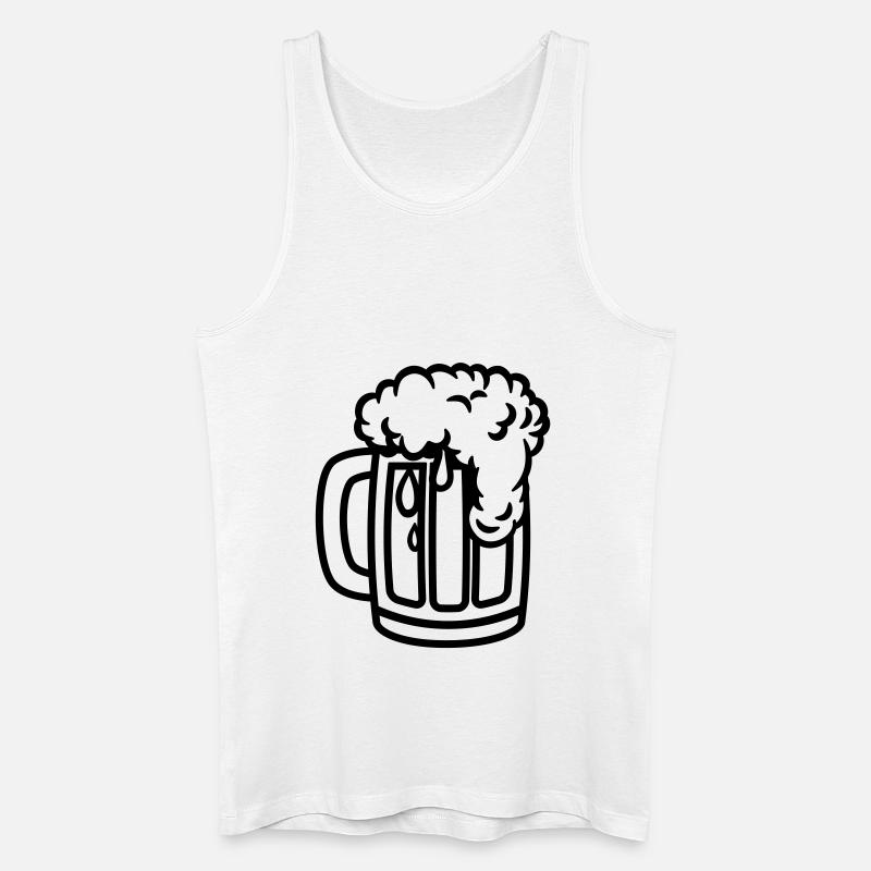 bier__f1 - Männer Bio Tank Top - Weiß