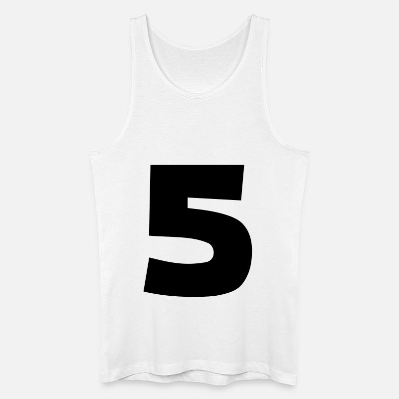5 - Männer Bio Tank Top - Weiß