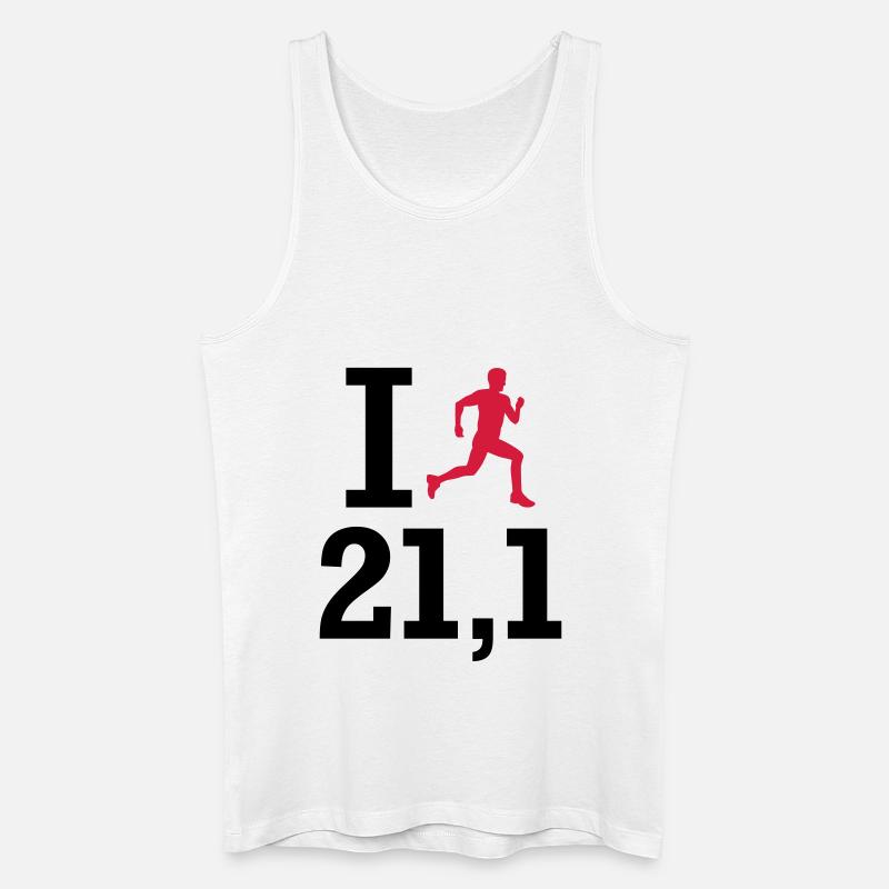 Marathon - Männer Bio Tank Top - Weiß