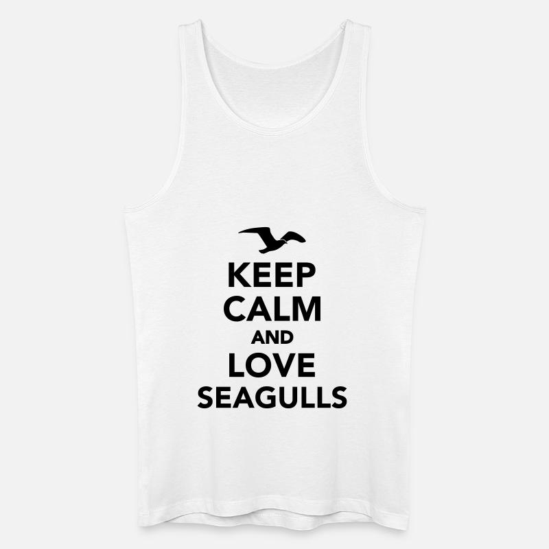 Möwe - Männer Bio Tank Top - Weiß