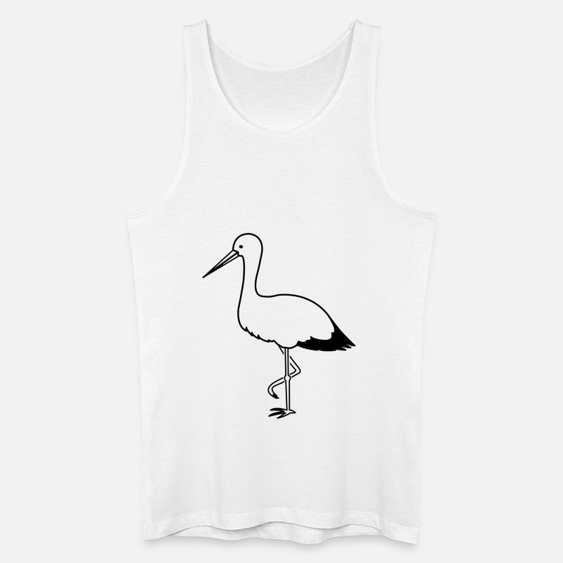 storch_1 - Männer Bio Tank Top - Weiß