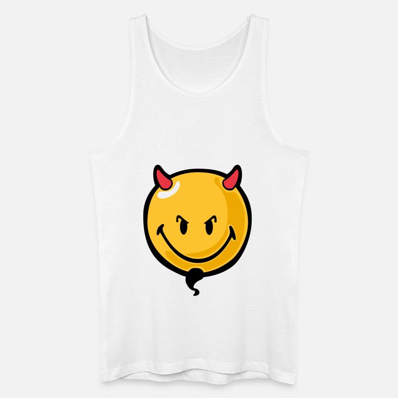Smiley devil - Männer Bio Tank Top - Weiß