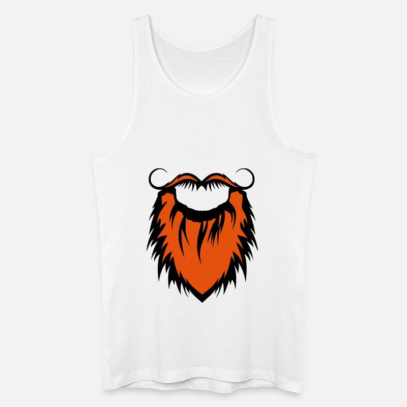 Bart und Schnurrbart 20122 - Männer Bio Tank Top - Weiß