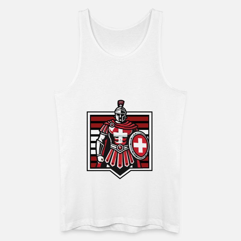Gladiator Schweiz #2 - Männer Bio Tank Top - Weiß
