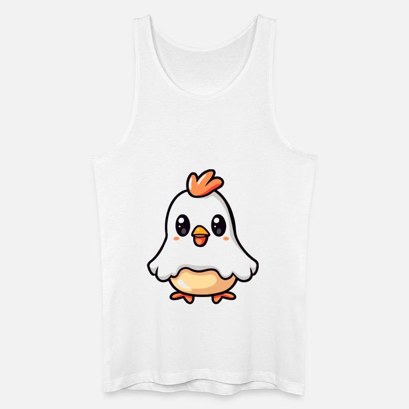 Huhn Halloween Comic Geist - Männer Bio Tank Top - Weiß