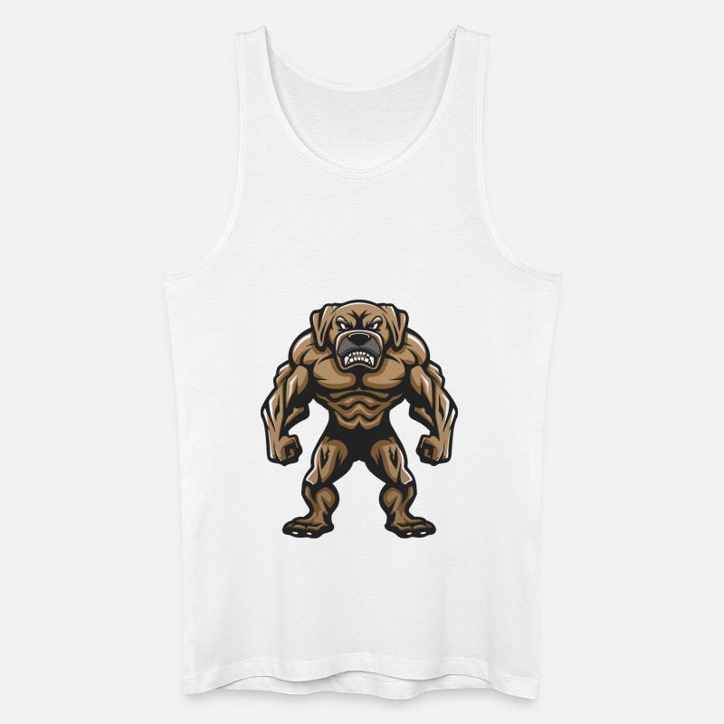 Boxer Hund Comic - Männer Bio Tank Top - Weiß