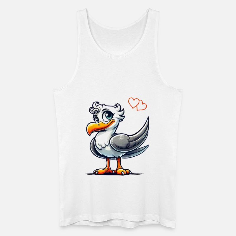 vogel comic - Männer Bio Tank Top - Weiß