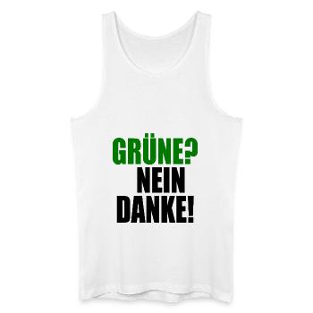 grüne nein danke - Männer Bio Tank Top - Weiß - Vorne