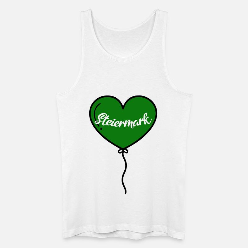 Steiermark Herz Luftballon - Männer Bio Tank Top - Weiß