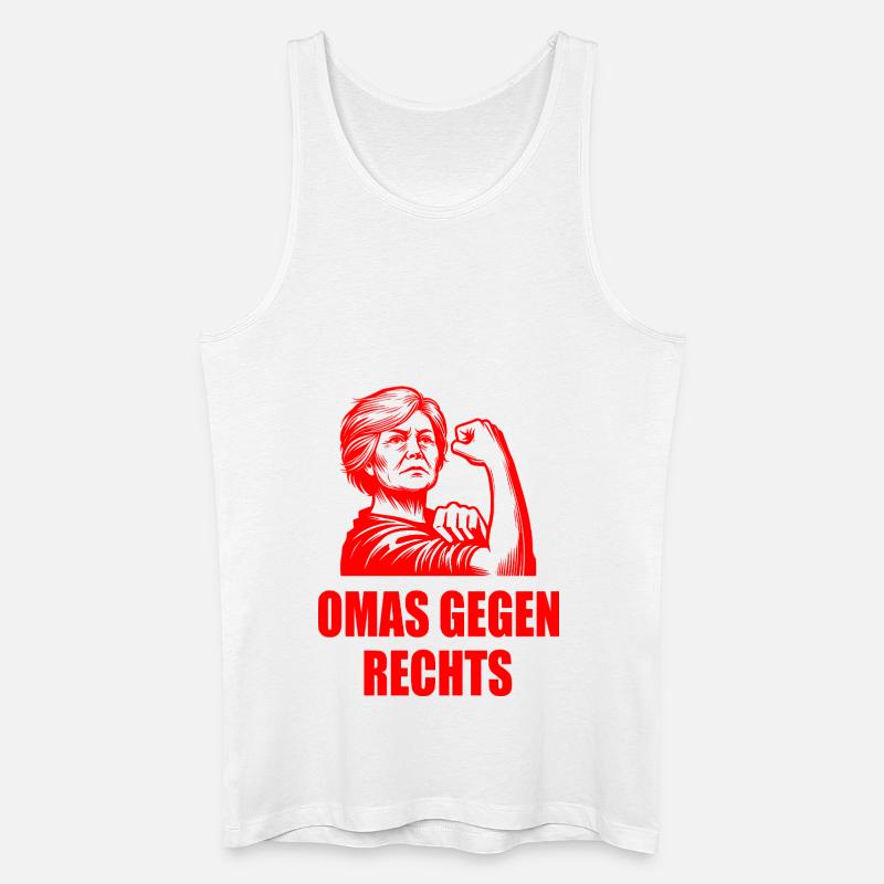 Omas gegen rechts - Männer Bio Tank Top - Weiß