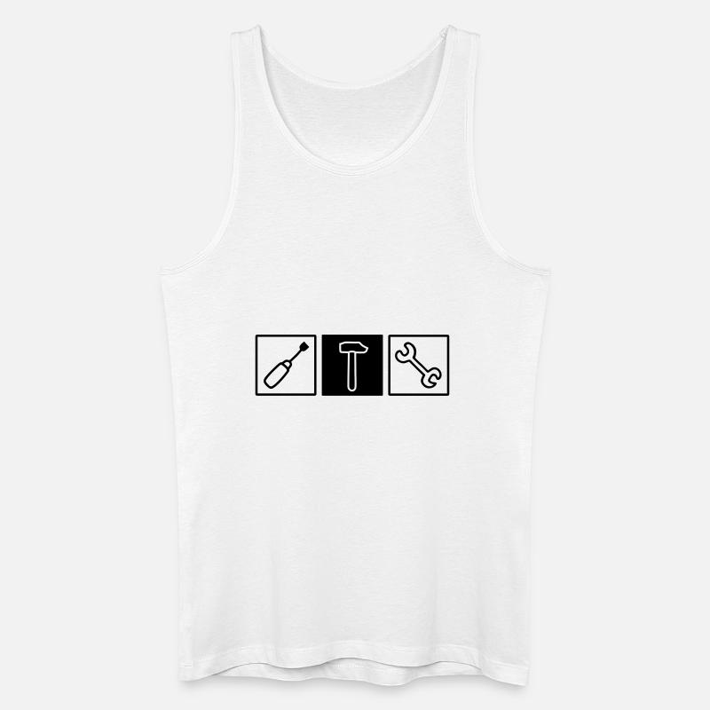Werkzeug Schrauber - Männer Bio Tank Top - Weiß